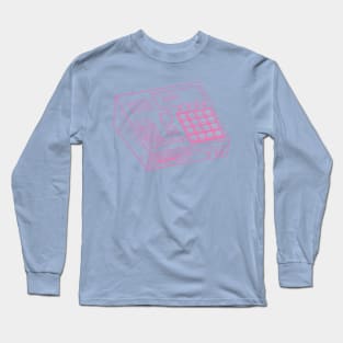 Beat Maker (Cyclamen Pink Lines) Analog / Music Long Sleeve T-Shirt